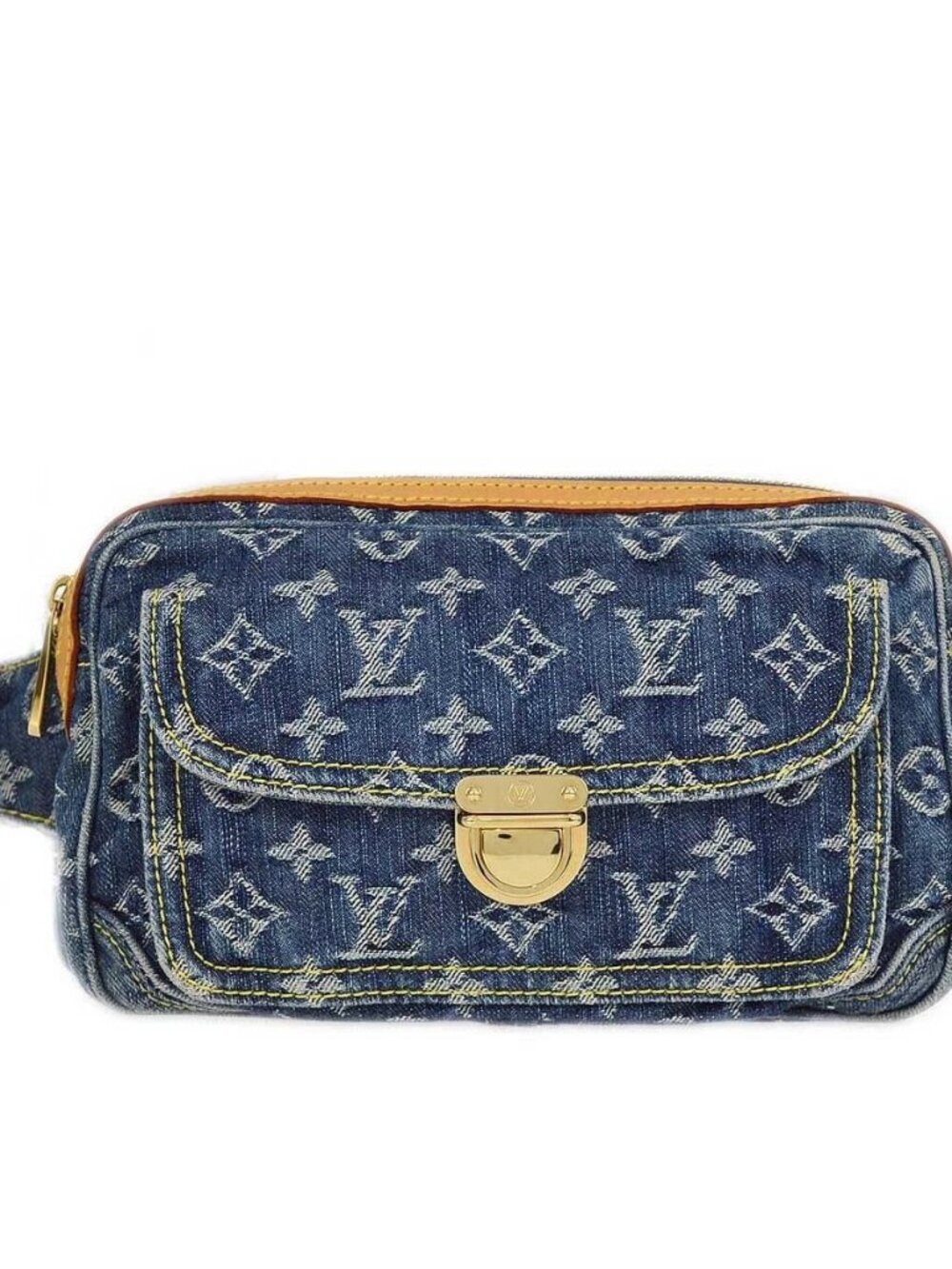 Louis Vuitton Blue Monogram Denim Bum Bag Waist Pouch M95347 SR2047 163482